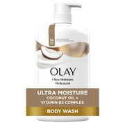 Olay Ultra Moisture Body Wash with Coconut Oil, 33 fl oz (1 pack)