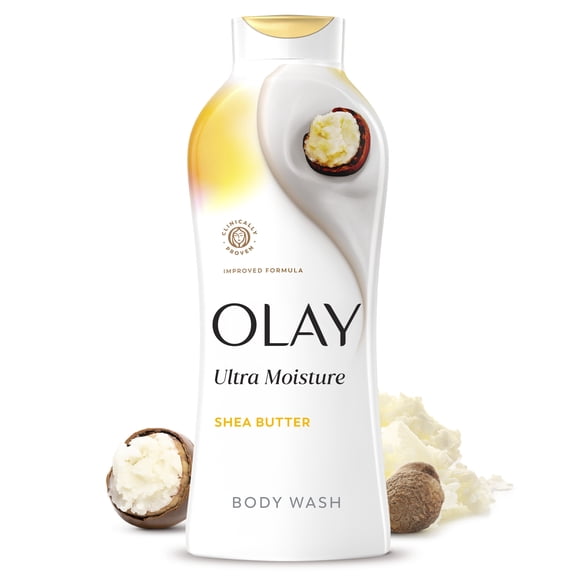 Olay Ultra Moisture Body Wash with Shea Butter, Vitamin B3 and Hyaluronic Blend, 22 fl oz