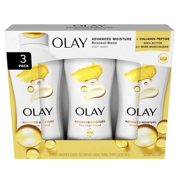 Olay Ultra Moisture Plus Body Wash, 23.6 fl oz, 3-Pack