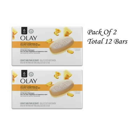Olay Ultra Moisture Shea Butter Beauty Bar with Vitamin B3 Complex (Pack Of 2)