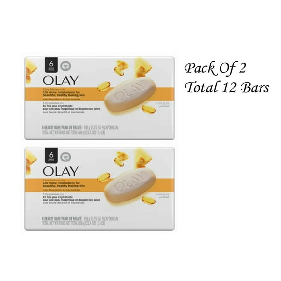 Olay Ultra Moisture Shea Butter Beauty Bar with Vitamin B3 Complex (Pack Of 2)