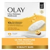 Olay Moisture Outlast Ultra Moisture Shea Butter Beauty Bar, 3.17 Oz., 12 Ct, White