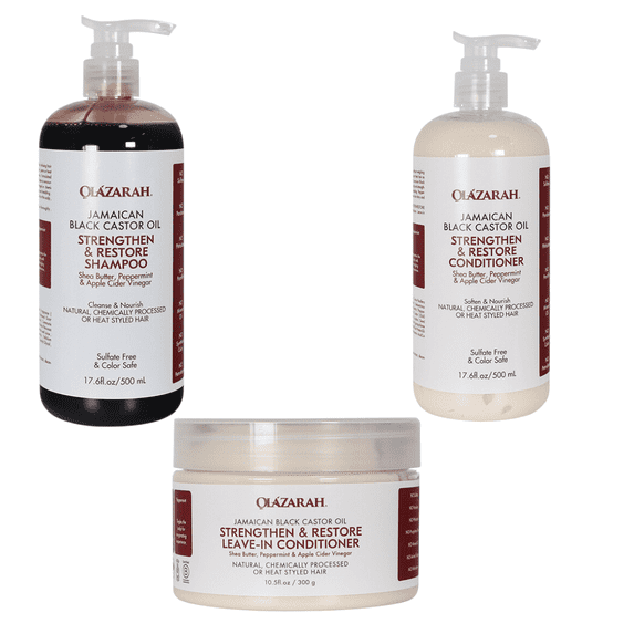 Olazarah Jamaican Black Castor Hair Oil, 3 Piece Bundle
