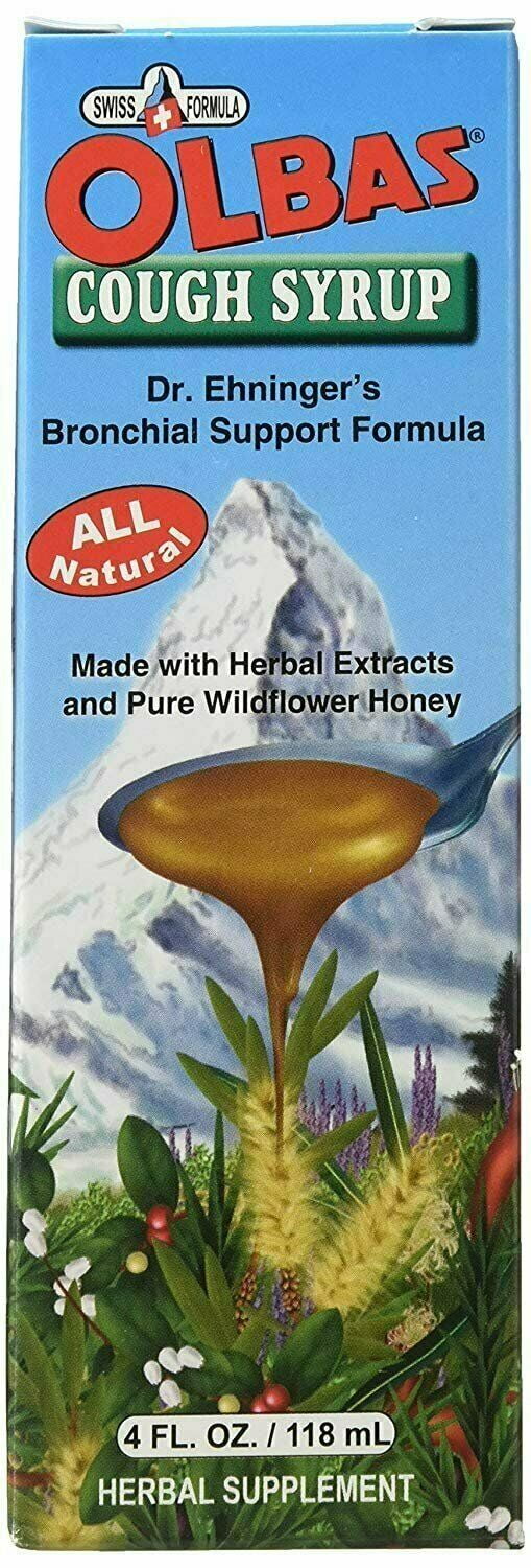 Olbas Natural Cough Syrup, Herbal Extracts & Wildflower Honey, 4 oz, 6