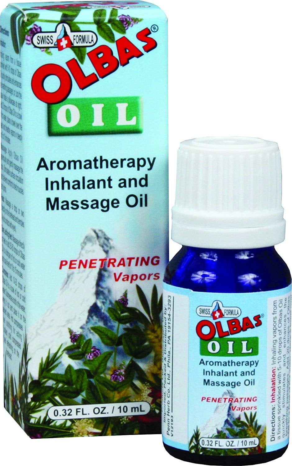 Olbas Oil Aromatherapy Inhalant & Massage Oil Penetrating Vapors, 0.32 oz