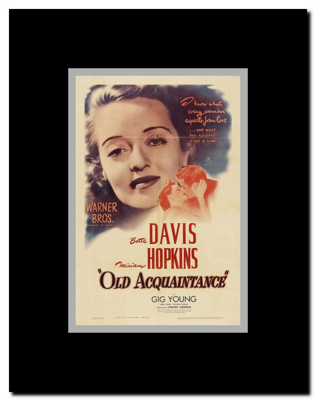 Old Acquaintance Framed Movie Poster