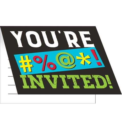 Over the Hill 'You're Old!' Invitations w/ Envelopes (8ct)