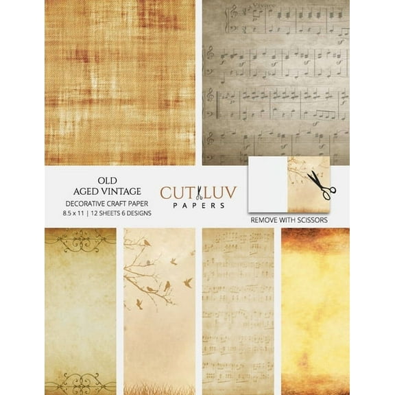 Old Aged Vintage Decorative Craft Paper: Scrapbooking Pages Design Paper for Printmaking, Collage, Papercrafts, Cardmaki, (Paperback)