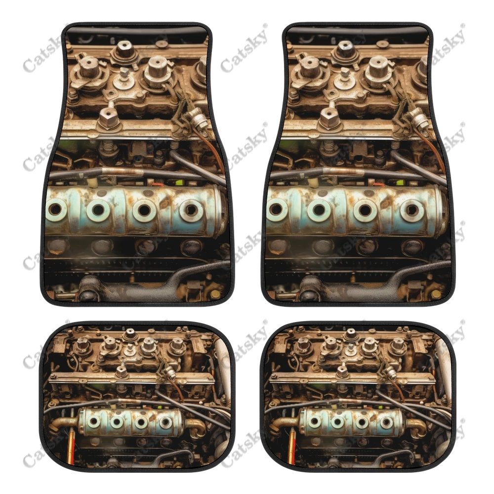 Engine Mat Old Antique Car Engine Art Car Auto Floor Mats Carpet Customized Car ...