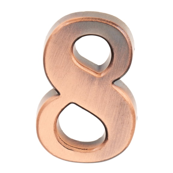 Old Antique Copper House Number Plastic Door Plate Custom Sign Door Number Sticker for Hotel Apartment Villa Door Plate