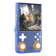 R36 Ultra Open Source Handheld Game Console 4-inch IPS HD Screen RK3326 CPU 1GB RAM 8GB ROM - Translucent Blue