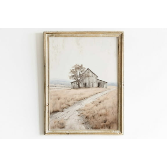Old Barn Poster Decayed Barn Rustic Farmhouse Country Art, Unframed Paper Poster 8x10in