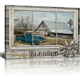 thumbnail image 1 of Old Barn Wall Art Barn Picture Wall Decor Farmhouse Truck Picture Country Poster Modern Home Decor for Living Room Office Framed Ready To Hang 12x16 Inch, 1 of 6