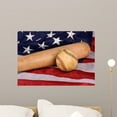 thumbnail image 1 of Old Baseball and Bat Wall Mural Decal Sticker, Wallmonkeys Peel & Stick Vinyl Graphic (24 in W x 17 in H, 1 of 4