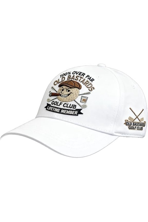 “Old Bastards Golf Club” Baseball Cap, Vintage Old Bastards Funny Golf Themed Baseball Hat, Adjustable Hat with Embroidery Pattern, Gift for Golf Lover and Retired Golfers