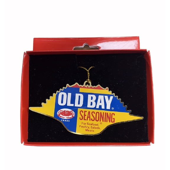 Old Bay Crab Shell Brass Holiday Tree Ornament