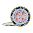 thumbnail image 1 of Old Bay Pattern - Set of 2 - 12.5 inch Chargers - Golden Rabbit Enamelware, 1 of 4