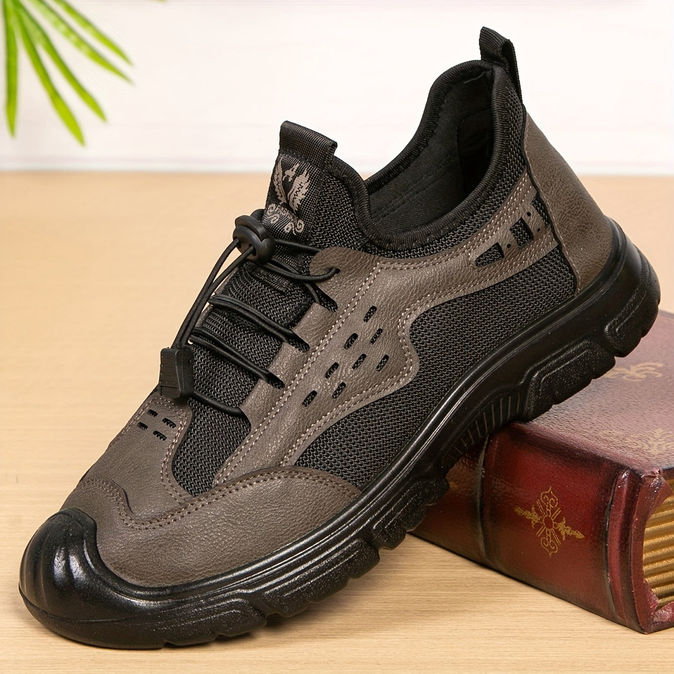Old Beijing Cloth Shoes for Men, New Style Men's Outdoor Hiking Shoes, with Toe Cap and Anti-Slip Sole, Dad Shoes Breathable Sports Casual Shoes