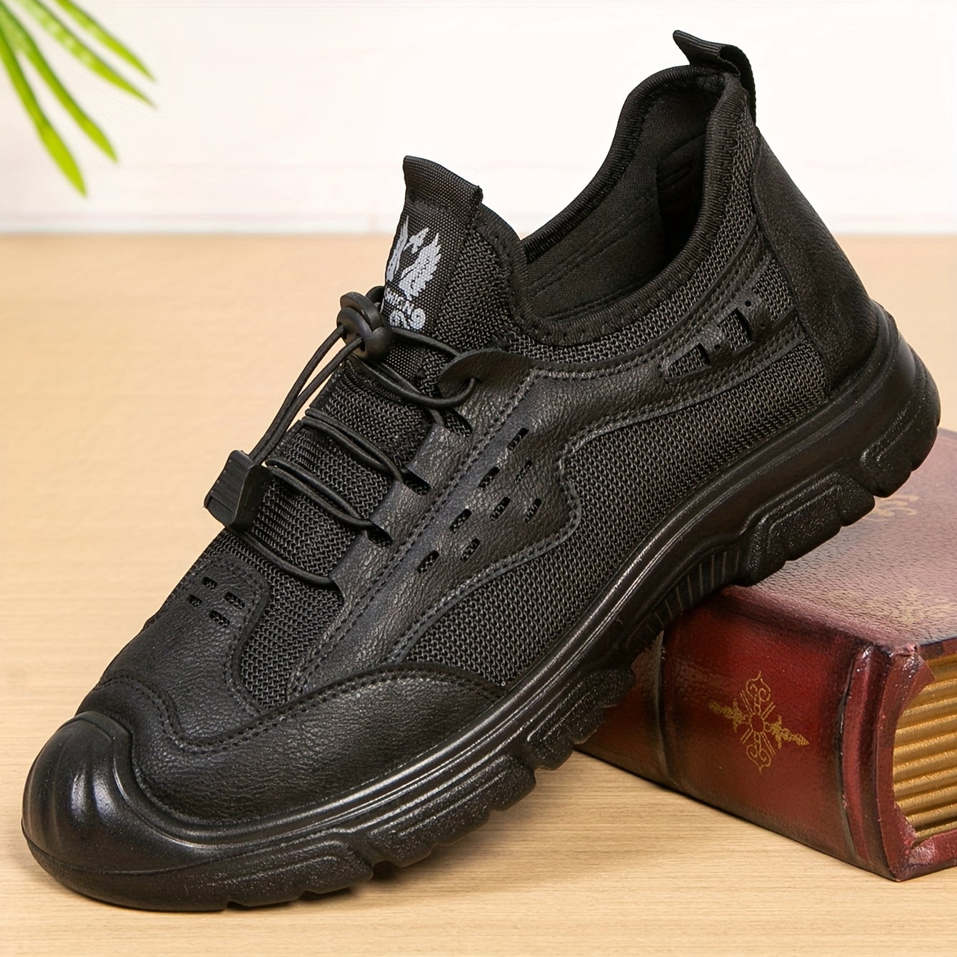 Old Beijing Cloth Shoes for Men, New Style Men's Outdoor Hiking Shoes, with Toe Cap and Anti-Slip Sole, Dad Shoes Breathable Sports Casual Shoes