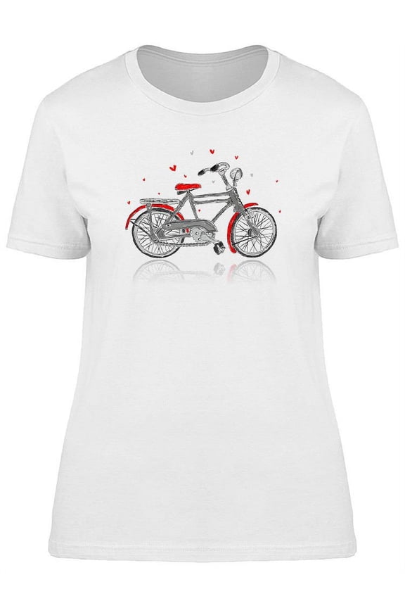 Old Bicycle Design T-Shirt Women -Image by Shutterstock, Female x-Large