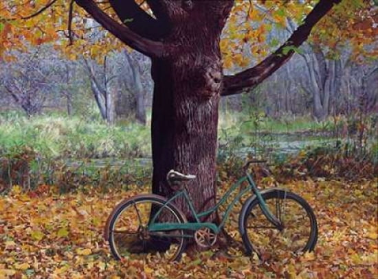 Old Bike Canvas Art - Lynn Garwood (18 x 24)