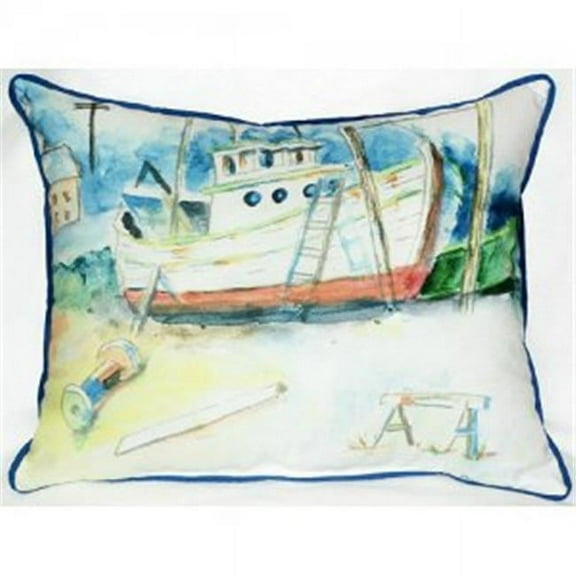Old Boat Indoor & Outdoor Throw Pillow - 20 x 24 in.