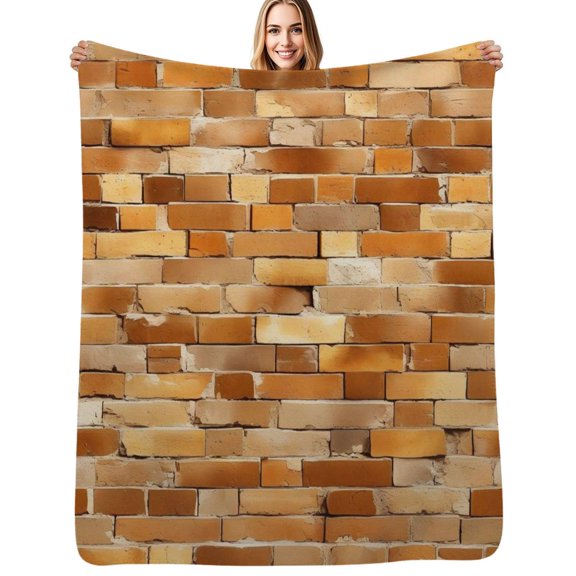 Old Brick Wall Soft Blanket Travel Bedding Throws Flannel Bedspread Sofa Bed Cover
