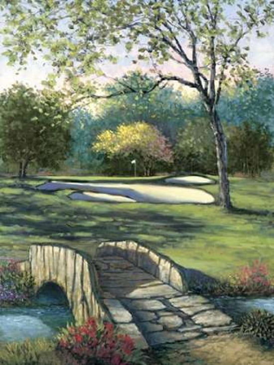 Old Bridge To #18 Canvas Art - Sambataro (18 x 24)