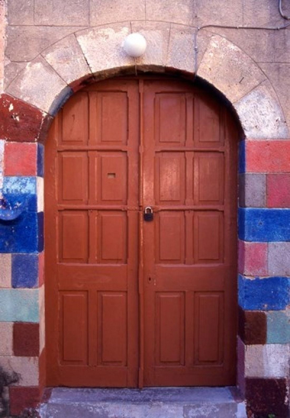 Old Brown Wooden Door Rhodes Dodecanese Islands Greece Canvas Art - Steve Outram DanitaDelimont (13 x 18)