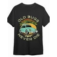 thumbnail image 1 of Old Bug Never Dies Vintage Car Retro Automotive Humor Unisex T-Shirt up to size 5XL, 1 of 2