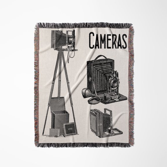 Old Cameras, Woven Blanket
