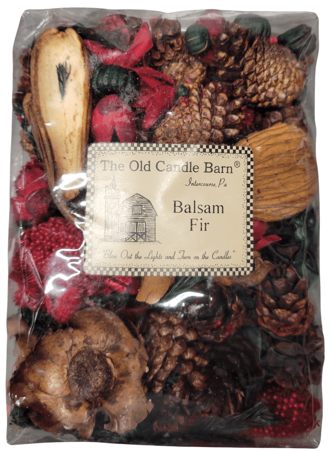 Old Candle Barn Balsam Fir Potpourri Large 8 cup Bag Perfect Winter