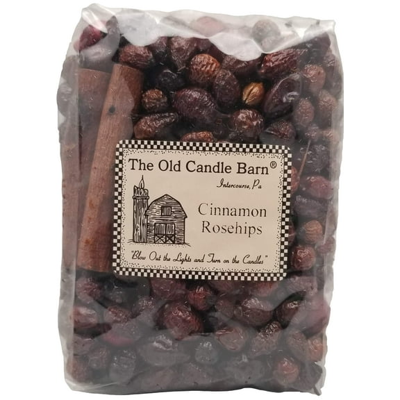 Old Candle Barn Brown Cinnamon Rosehips 4 Cup Bag - Well Scented Potpourri - Made in USA