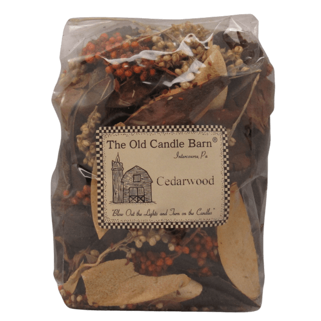 Old Candle Barn Cedarwood Potpourri 4 Cup Bag Decoration or Bowl Filler Beautiful Crisp