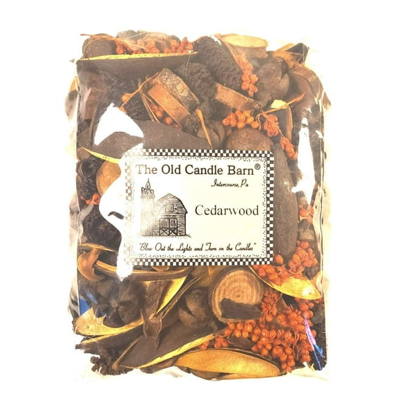 Old Candle Barn Cedarwood Potpourri 8 Cup Bag, Cedarwood Scent, 8 Count
