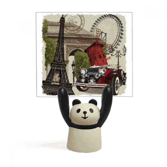Old Car France Eiffel Tower Memo Holder Cartoon Animal Panda Stand Decoration
