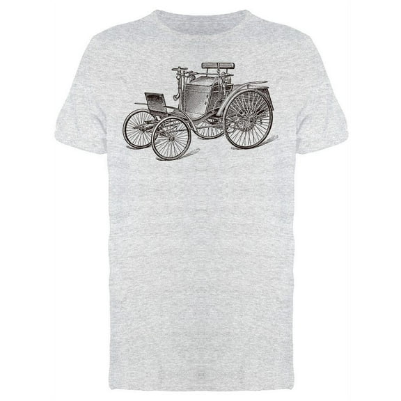 Old Car Hand Drawn T-Shirt Men -Image by Shutterstock, Male Small