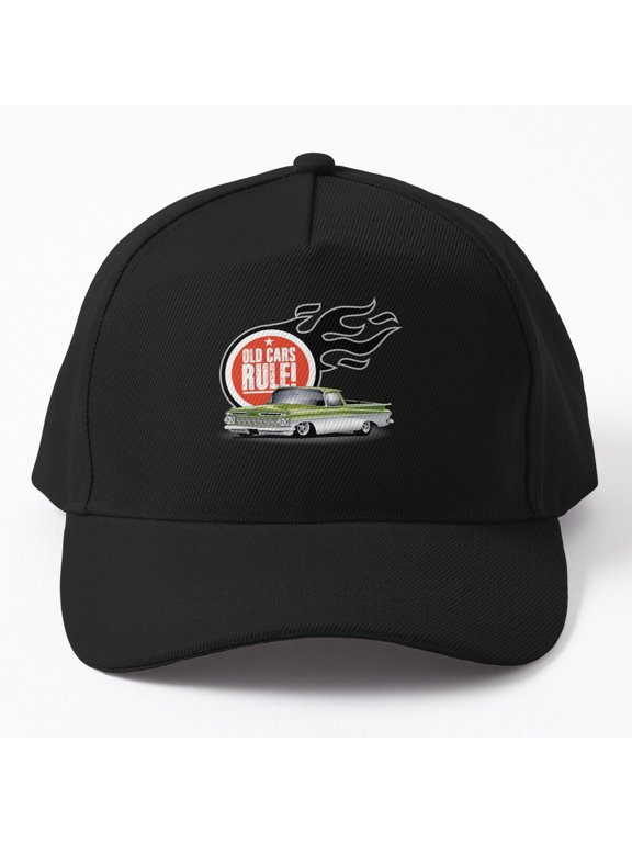 Old Cars Rule 59 El Camino Baseball Cap, Classic Utility Car Graphic Design, Classic Hat