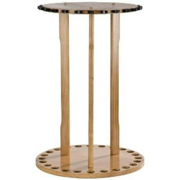 Old Cedar Outfitters Fishing Rod Spinning Round Rack with Rubber Clips, 24 Rod Capacity