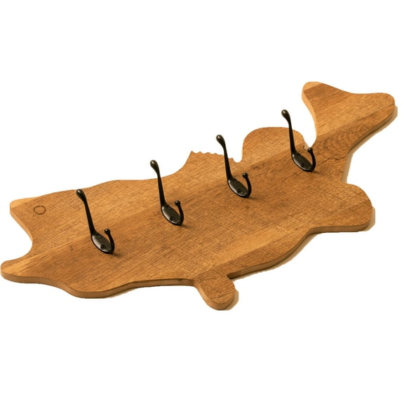 Old Cedar Outfitters Inception Outdoors Bass Hanging Coat Rack, Brown