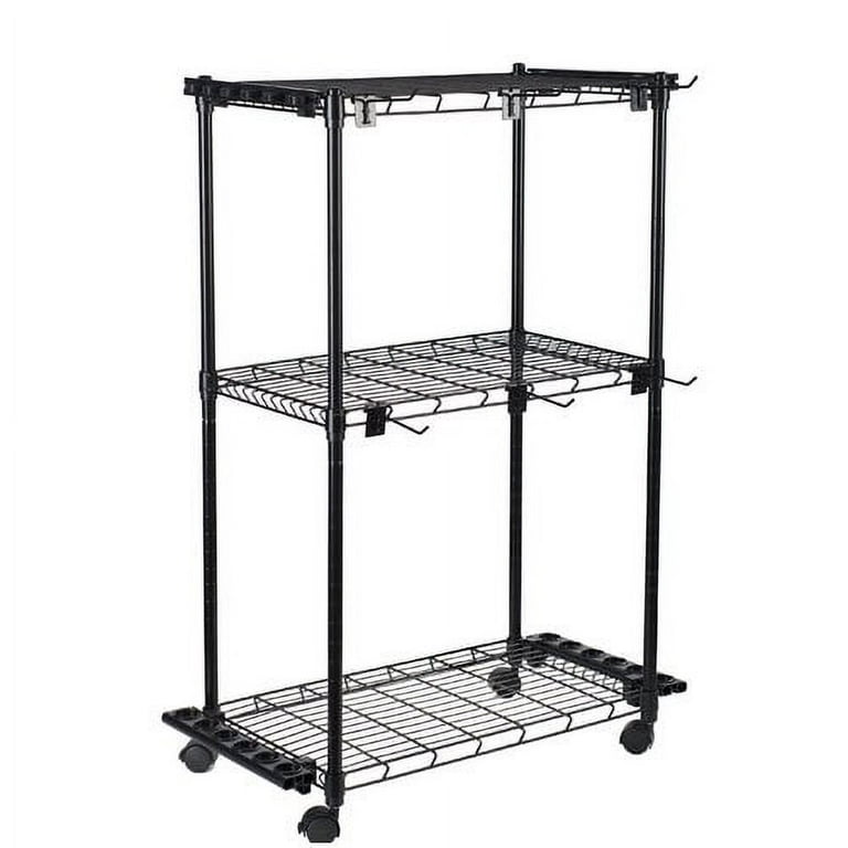 Old Cedar Outfitters Tackle Trolley with Adjustable Shelves and