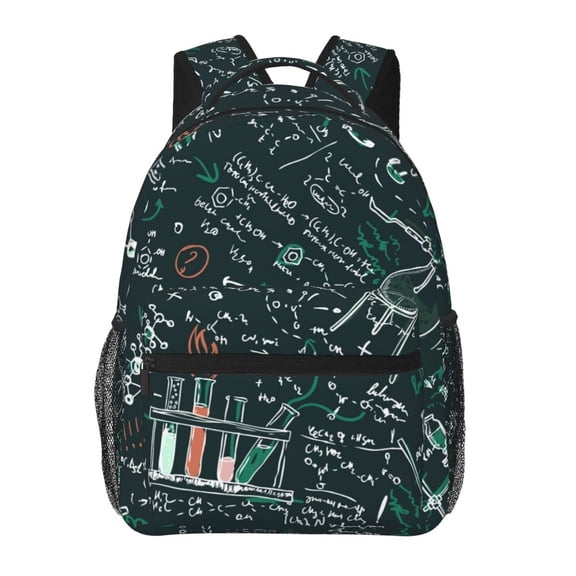 Old Chemistry Laboratory Science Backpack Casual College Bag Zipper Laptop Daypack Hiking Rucksack Travel