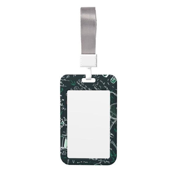 Old Chemistry Laboratory Science Badge Holder with Lanyard ID Name Work Card Tag Protector Case for Teacher Nurse Doctor Office
