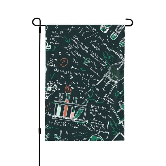 Old Chemistry Laboratory Science Double Sided Garden Flag 12.5x18 Outdoor Decorative Yard Banner for Patio Lawn Garden