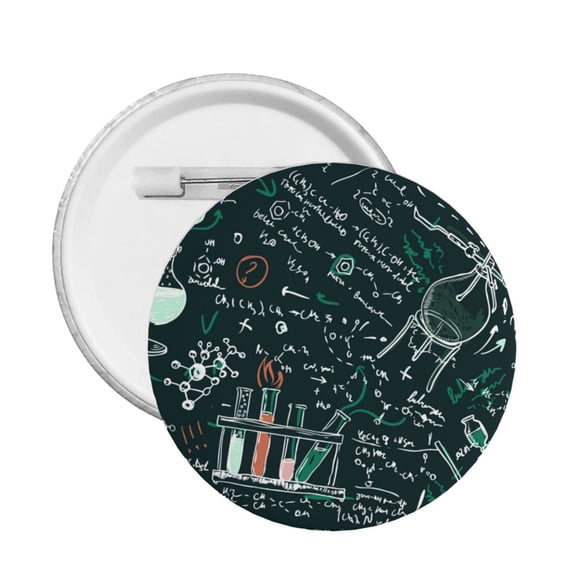 Old Chemistry Laboratory Science Round Button Pin Badge 5PCS Pinback Buttons Lapel Pin for Jacket, Backpack, Hat, Party Favor, Gift
