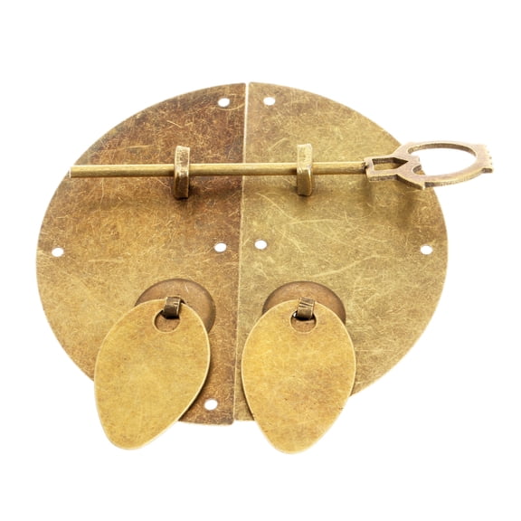 Old Chinese Style Handles Antique Brass Knobs Vintage Pulls Locks Catch Knocker 100mm Cabinet Cupboard Drawer Deco with Screws