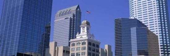 Old City Hall Cityscape Tampa FL Canvas Art - Panoramic Images (36 x 12)