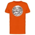 thumbnail image 1 of Old City In Round Frame Sketch Tee Men's -Image by Shutterstock, 1 of 1