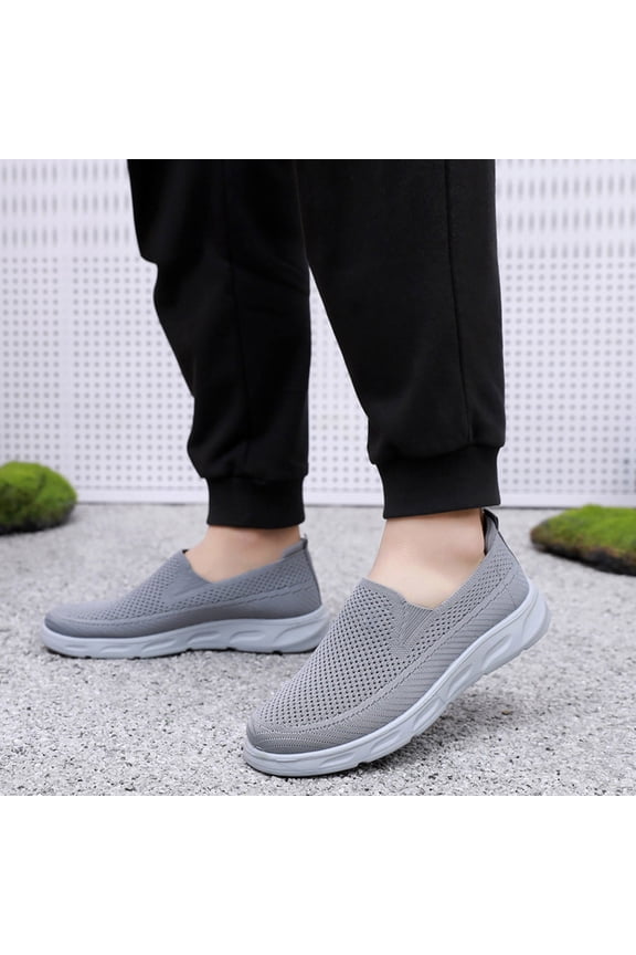 Old Cloth Shoes Men's Mesh Shoes Summer Mesh One Dad Shoes Breathable Lightweight Middle And Elderly Sports And Leisure Shoes