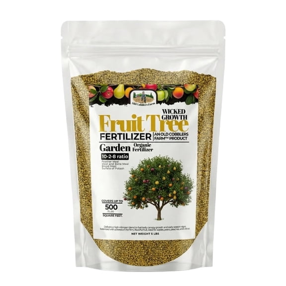 Old Cobblers Farm Wicked Organics 10-2-8 Organic Fertilizer for Fruit Trees, 5 lb